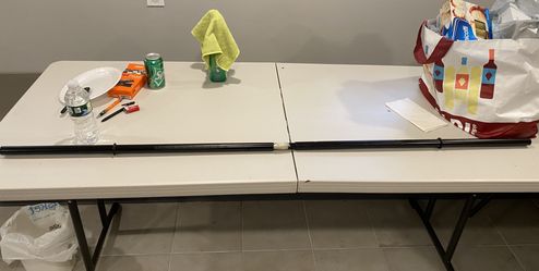 CAP Barbell steel bar for 1” Weights 5’ foot clips included