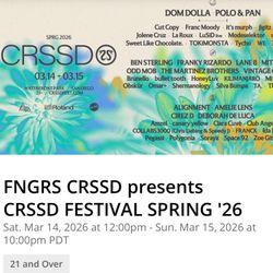 CRSSD TICKET Sat Only