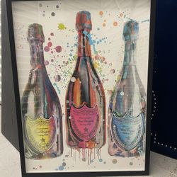 Dom Pérignon Pop Art Champagne Wall Art – Framed Print