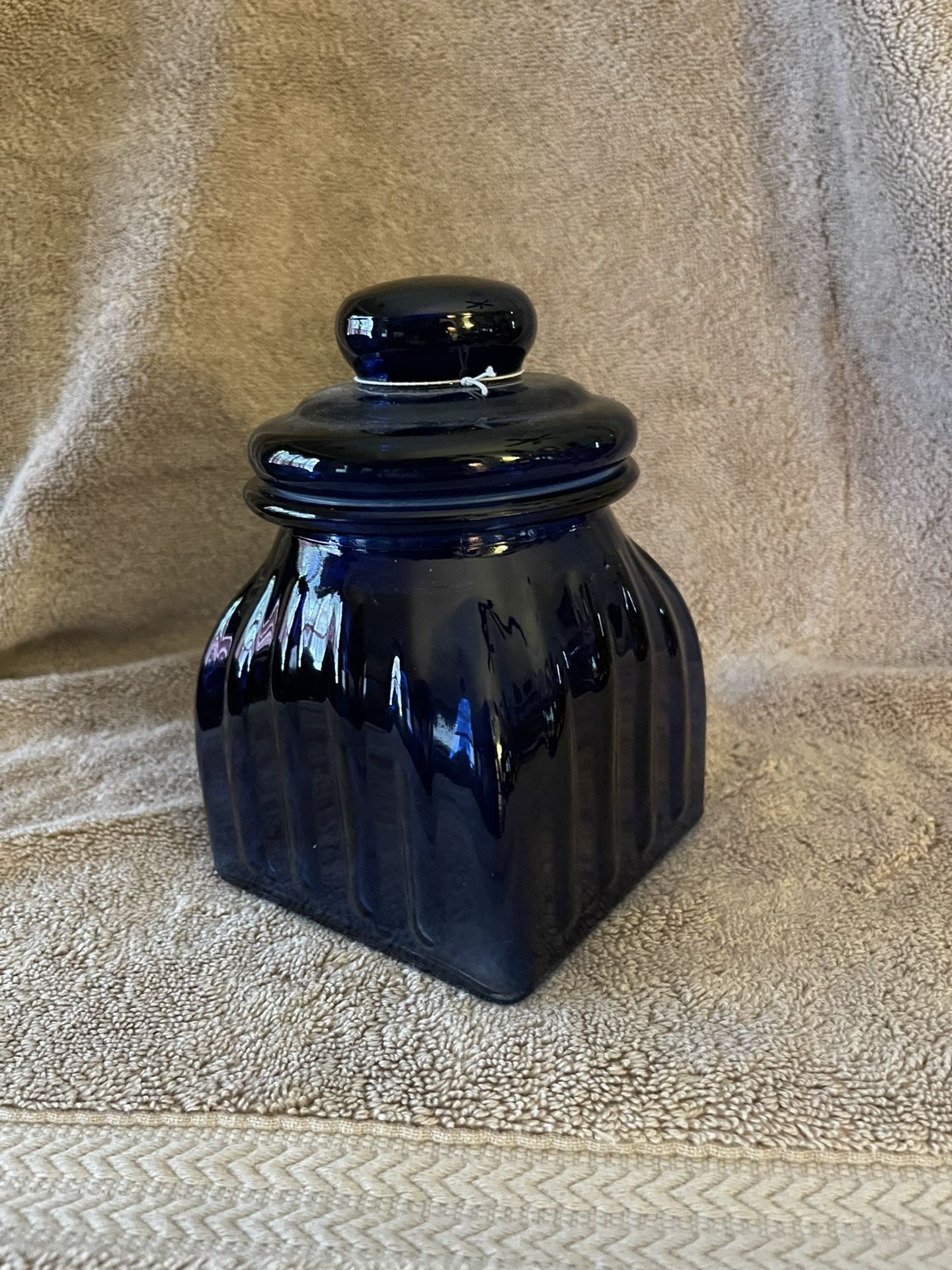 Decor Decanter cobalt blue glass small
