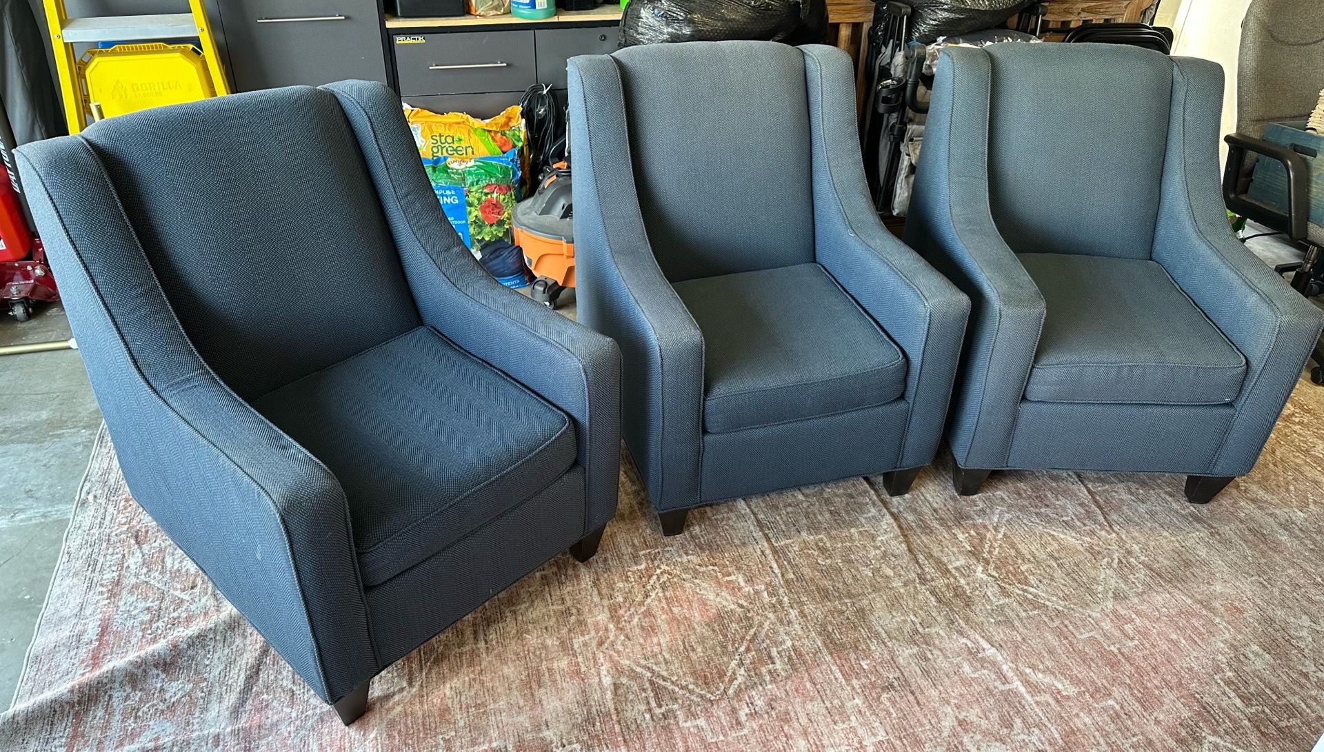High Back Upholstered Arm Chairs