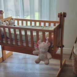 Vintage Baby Bassinet (All Wood!!)