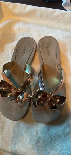 Guess Flip Flop Sandals with Bow Detail size 36