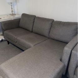 Gray Chaise and Chair set