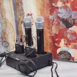 Shure Wireless Microphones Set W/ Docking stations