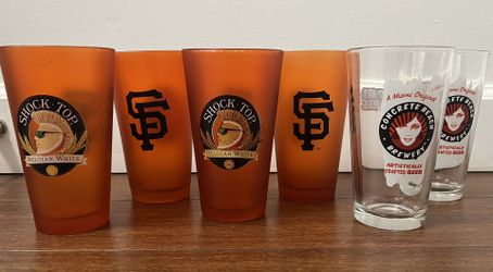 6 Beer Glasses - 1 Pint Each