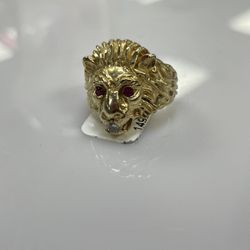 Lions head ring 14kt  149510-2 