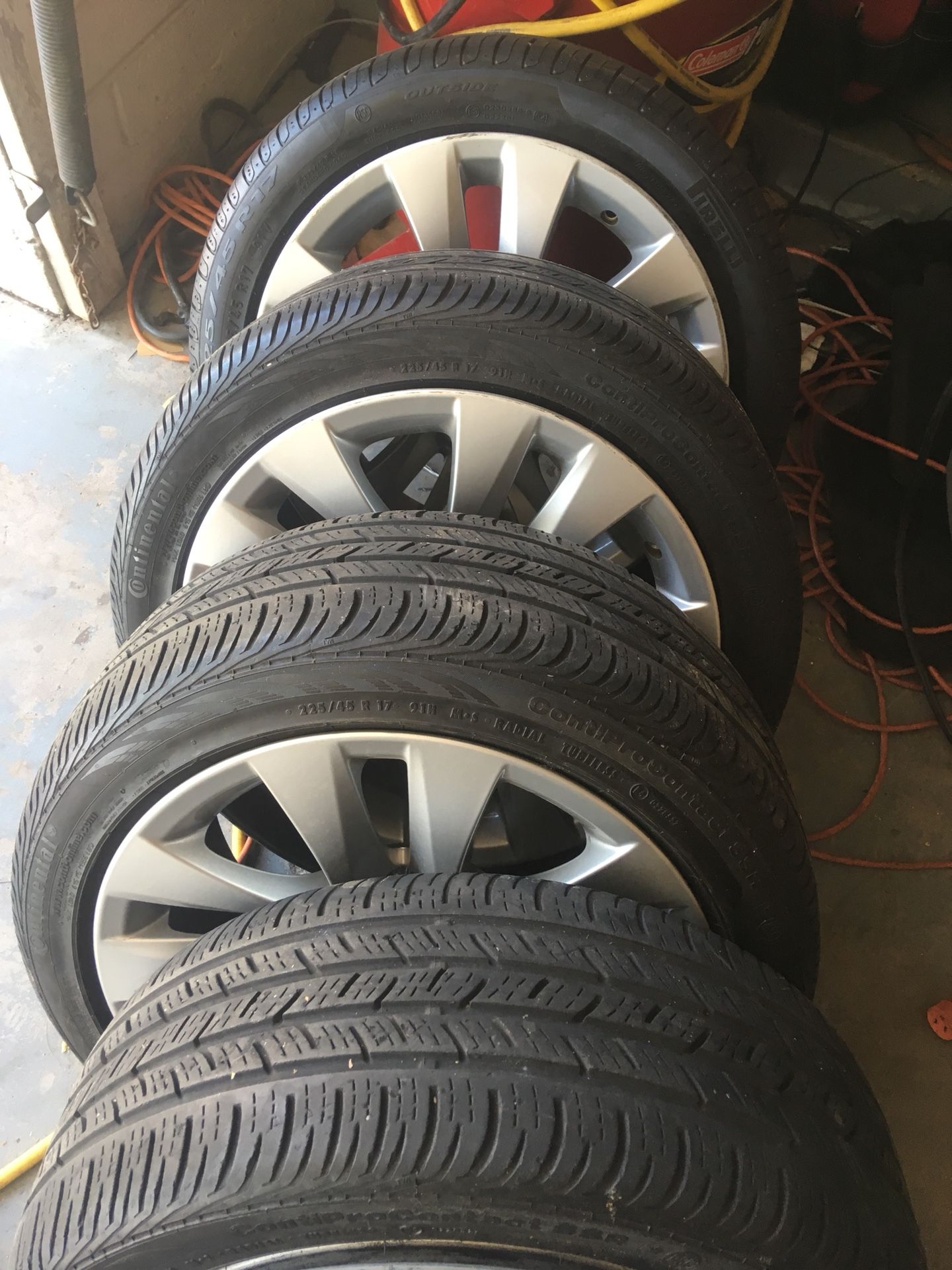 225/45R17 Tires only for sale not the rims.