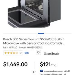 Bosch Built In Microwave 