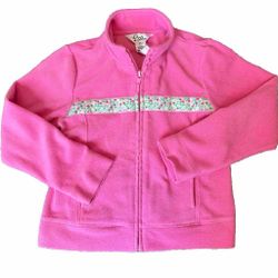 Lilly Pulitzer girls 6x pink fleece zip up white tag