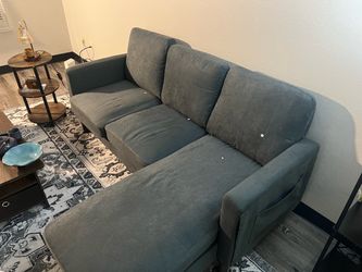 Homall 72" L Shaped Sofa Couches for Small Spaces, Apartment Charcoal Gray