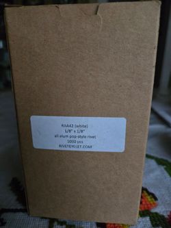 White Aluminum Pop Rivets 1/8" x 1/8" 1000 Pack