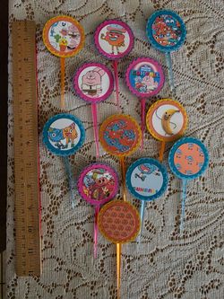 Gumball handmade cupcake toppers