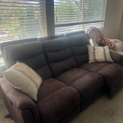 Brown Recliner Sofa