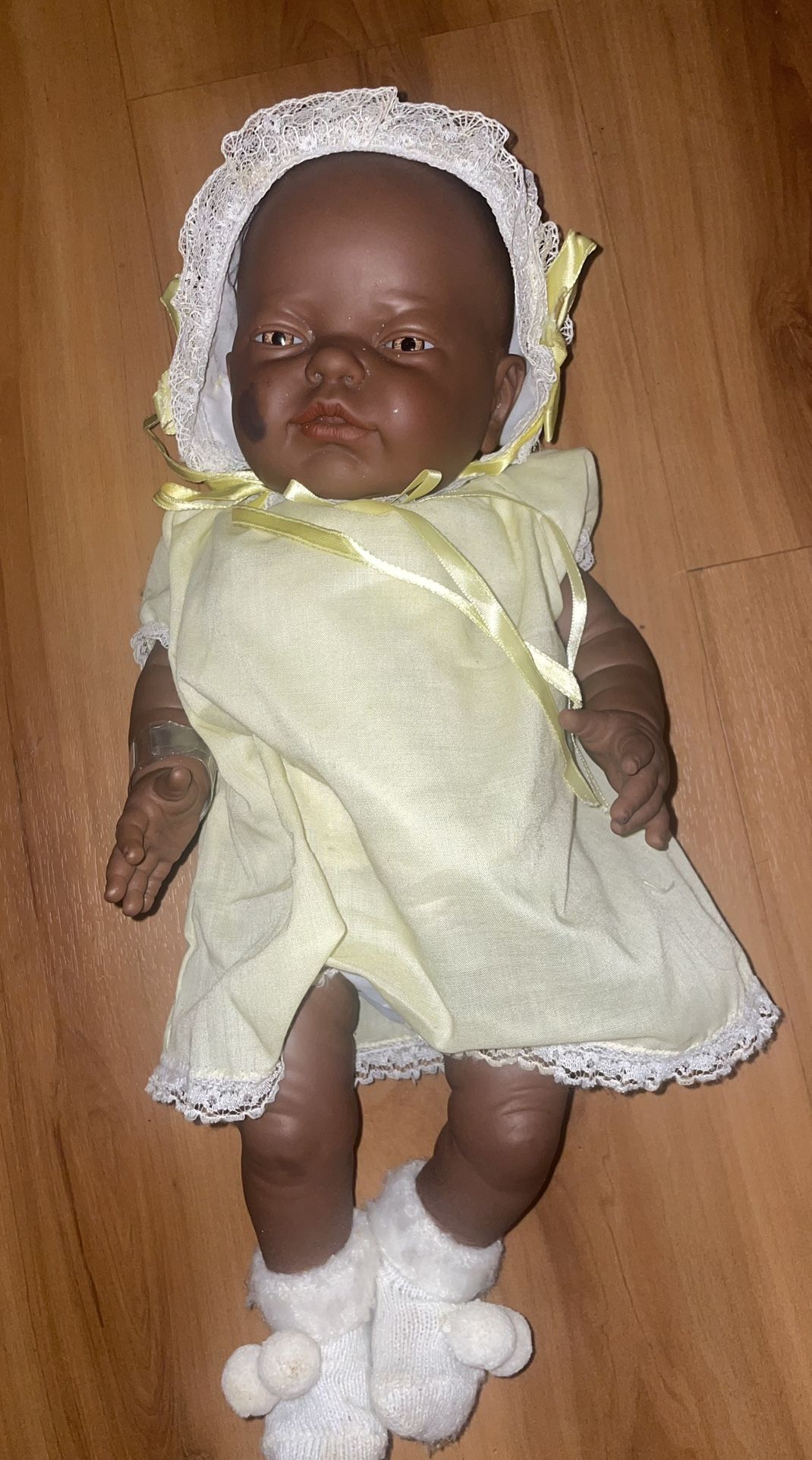 VTG Berjusa Anatomically Correct Newborn Baby 19" Doll African American Black