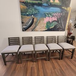 Modern Counter High Stools-5 Piece