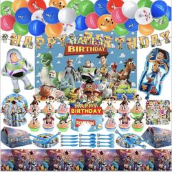 Toy Story Birthday Party Decorations w/Backdrop (New)
