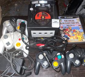 GameCube with Mario smash bros