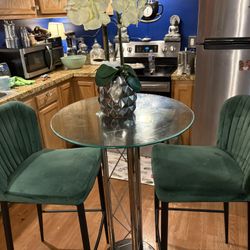 Glass Round Table w/2 Chairs