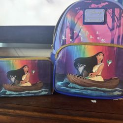 Pocahontas Loungefly Backpack and Wallet