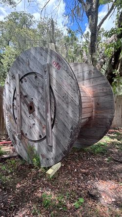 Large Wooden Cable Spool Reel - Great for Table, DIY Projects, or Decor