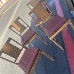 1969 Leg O Matic Folding Chairs 4 Piece Set