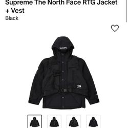 Size Small Brand New Supreme The North Face RTG Jacket † Vest - Black 