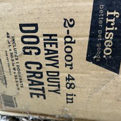 2 Door 48in Dog Crate New In Box