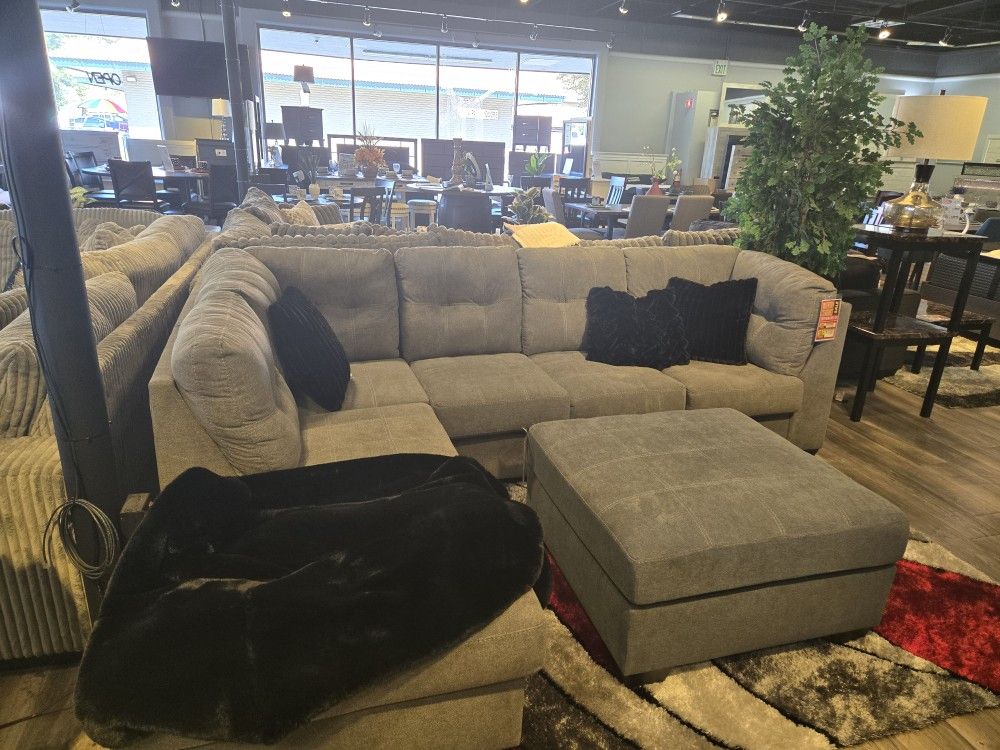 2 Piece Grey Sectional FINANCING AVAILABLE NO Credit Needed