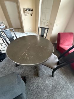 Dining table and chairs