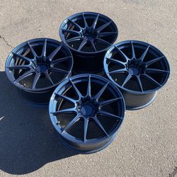 18” Tesla BMW Chevy Camaro Corvette Dark Blue TSW Imatra Rotary Forged Wheels 5x120