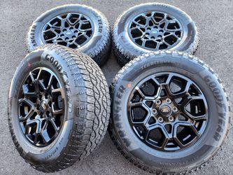 18" Ford F-150 New Gloss Black OEM Wheels And Tires 