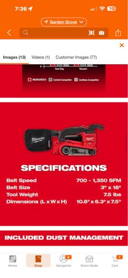 Milwaukee M18 FUEL 18-Volt Lithium-lon Cordless Belt Sander (Tool-Only)