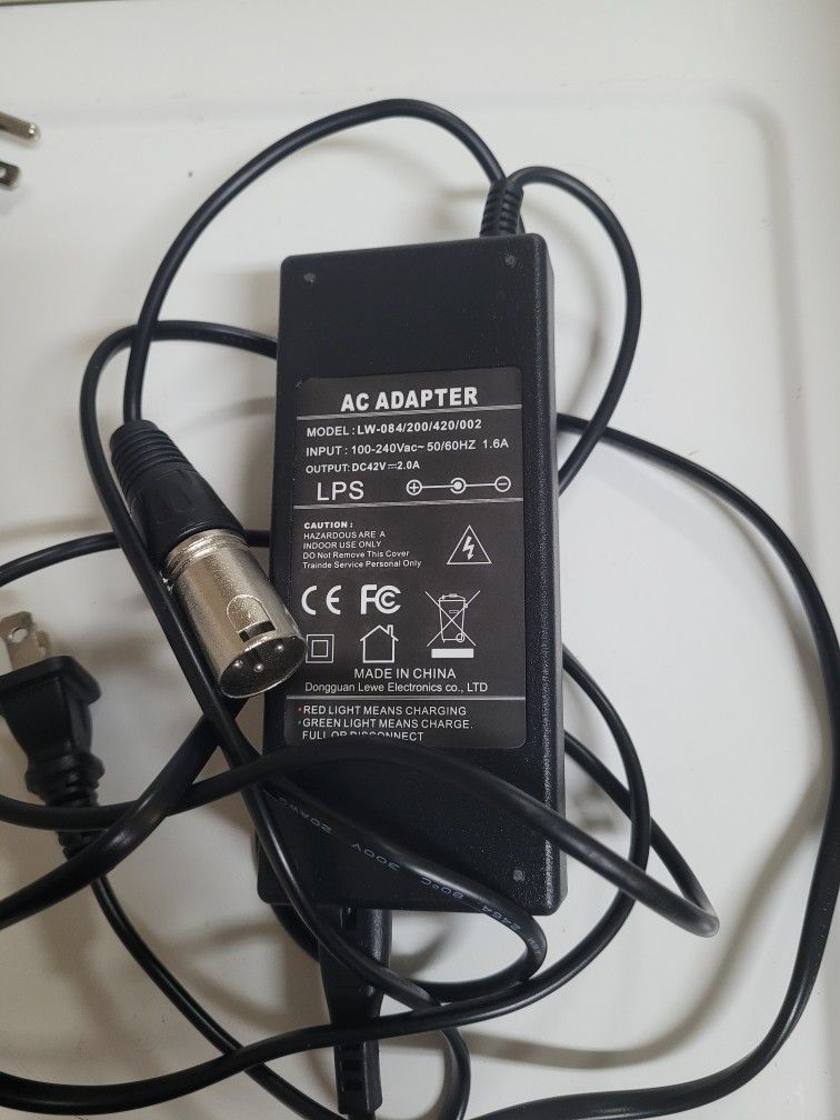 Charger 42V 2A Adapter for Hoverboard Hover 1 Hover-1 (model lw-084/200/420/002). 