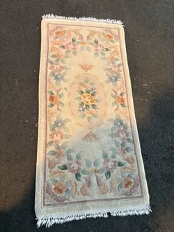 VINTAGE HANDMADE BEIGE WOOL RUG (NEEDS CLEANING) $50 $50 • NORTH LAS VEGAS, NV • 1 1