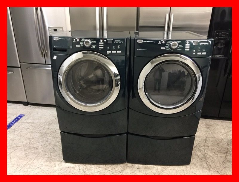 Maytag 5000 Series STEAM Front Load Washer and Electric Dryer Set with