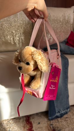 Girls dog stuffed animal comes with accessories and carrier