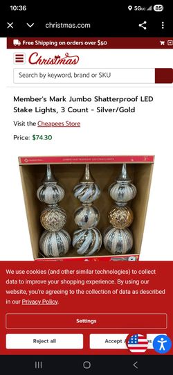 Members Mark LED Jumbo Shatterproof Stake Lights(dual Purpose)