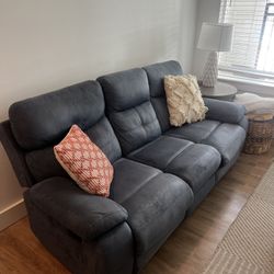 Blue Reclining Couch