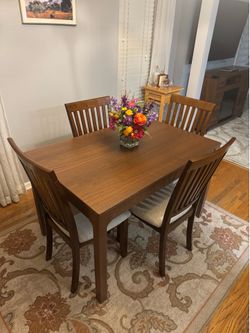 Extendable Dining Table Set + 4 Chairs – $375 OBO