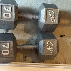 Heavy dumbbells- 70’s 80’s and 95’s