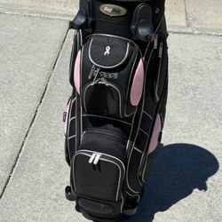 GOLF BAG Women’s Ladies BAG BOY SWIVEL SYSTEM Cart Bag 14 way top NICE