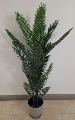 *** NEW LOW PRICE *** 72" Faux Areca Palm in 12" (Diameter) Gray Resin Planter @ Lasting Creations
