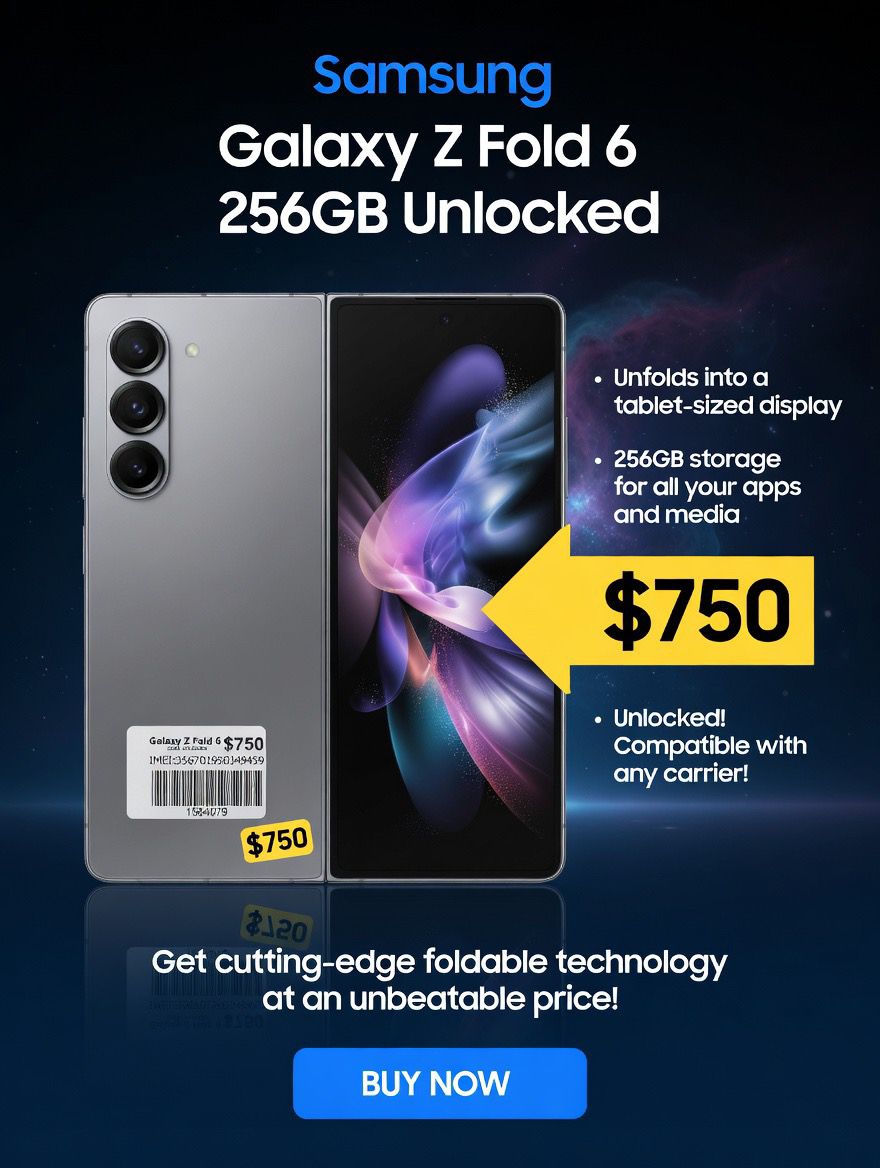 Z fold 6 unlocked Samsung 256gb