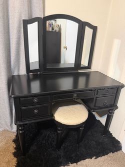 Vanity with stool