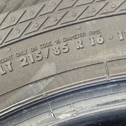 215/85/16 E-10ply Continental (4 Tires) $200.00/ All 4