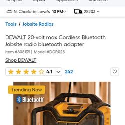 DeWalt Bluetooth Radio 