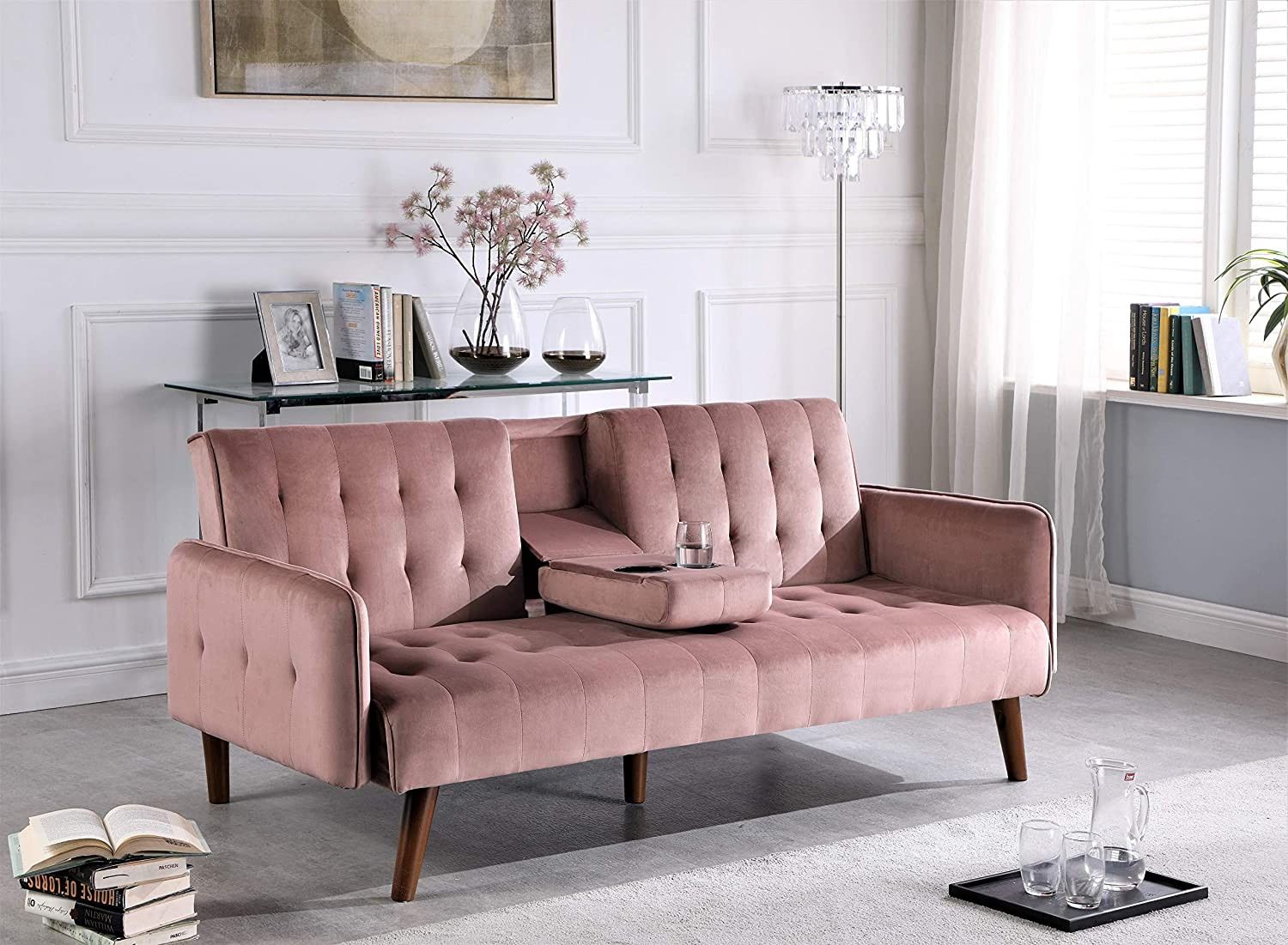 Convertible Pink Sofa