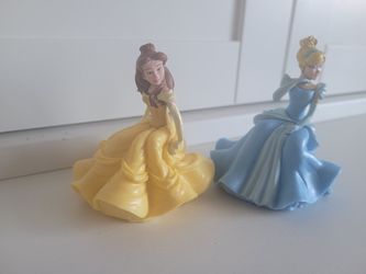 Cinderella and Belle Cake Toppers