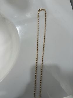 Gold Rope Chain Necklace